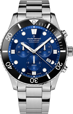 Claude Bernard by Edox - Aquarider Chronograph Herren Uhr Armbanduhr Edelstahl