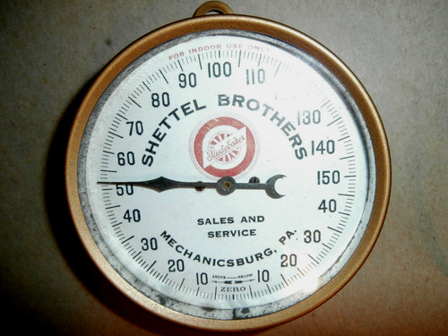 Vintage Shettel Brothers Studebaker Sales Service Mechanicsburg PA Thermometer