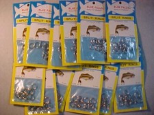 new  144 STAINLESS STEEL SPLIT RINGS SIZE 8 SPOONS HOOKS LURES 12 PACKAGES