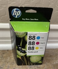 HP 88 YELLOW CYAN MAGENTA/ Black Ink Cartridges CC606FN Exp 2013 SEALED