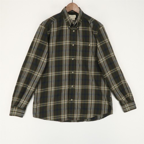 Beretta Flanellhemd Herren Medium grün kariert langarm Button Down