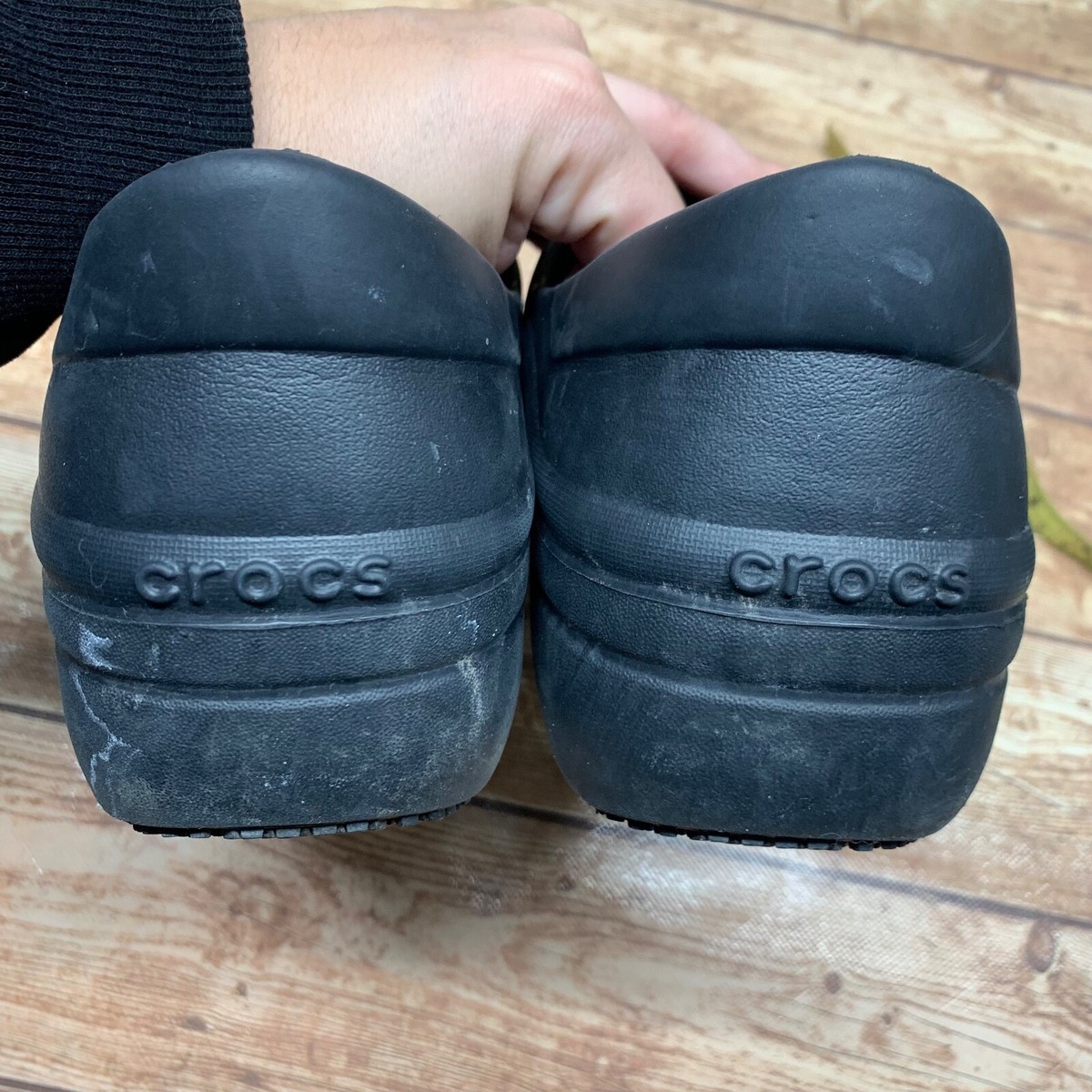 Crocs Neria Pro II 205384 Clogs, Women's Size 9 Black Closed Toe
