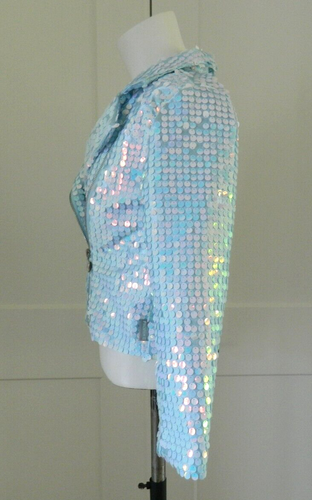 NEW Disney Frozen II Elsa Iridescent Sequin Jacket Size Girls 7-8 Medium - Picture 2 of 7