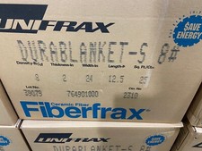 Unifrax  Durablanket -S Fiberfrax ROLLS  12.5 ft x 24" W x 2" thick 8 lb  Densit