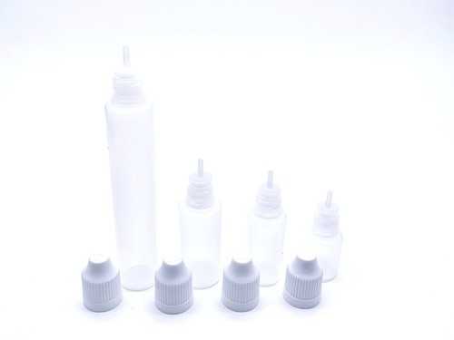 2x Plastic Empty Squeezable Dropper/Dripper Juice Liquid Bottles Various Sizes - Afbeelding 1 van 6