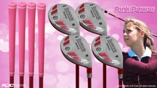 Petite Women's iDrive Golf Clubs Pink Hybrid 3-6 Partial Set Lady Flex Clubs