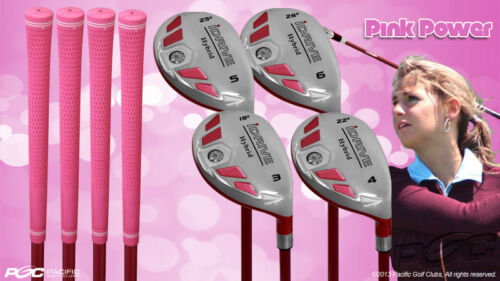 Petite Women's iDrive Golf Clubs Pink Hybrid (3-6) Partial Set Lady Flex Clubs - Picture 1 of 5