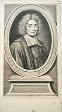 LAURENT BORDELON ABBOT THEOLOGIAN (1653-1730) BOURGES PORTRAIT ENGRAVING 18th century