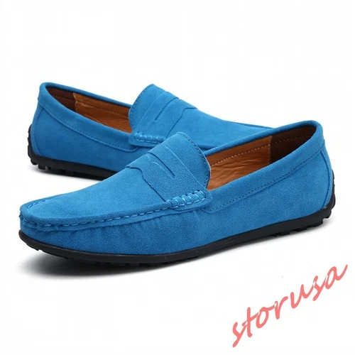 Mocasines sin cordones de gamuza para hombre Zapatos informales para conducir Mocasín Zapatos para conducir talla - Imagen 10 de 33
