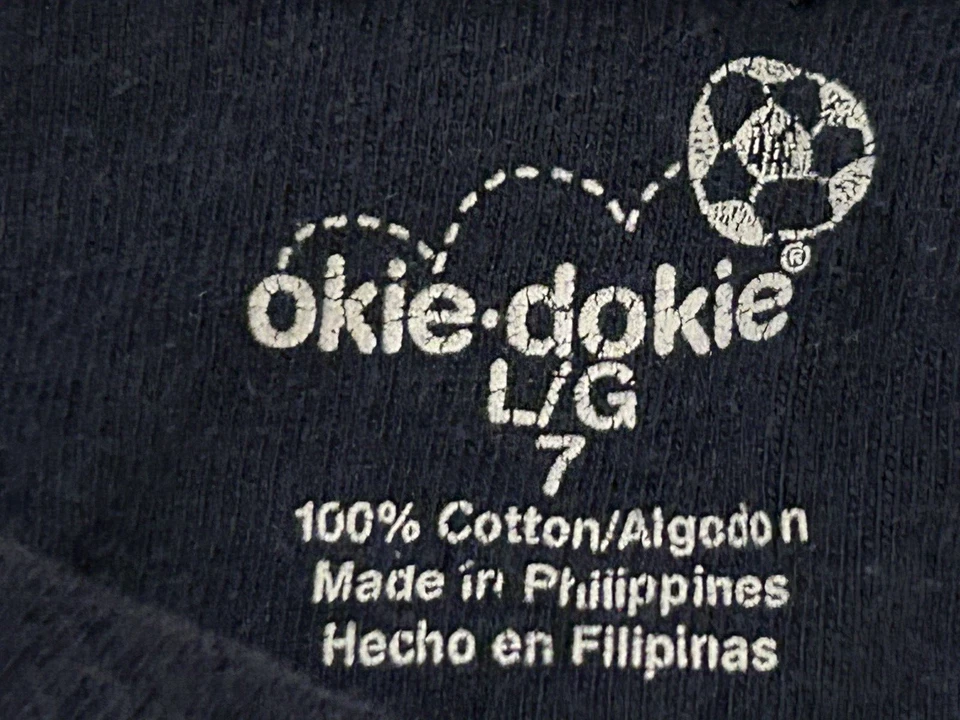 Camisa Okie Dokie Niños Talla L/G 7 Gris Gráfico Manga Larga División Uno Foto 3 de 4