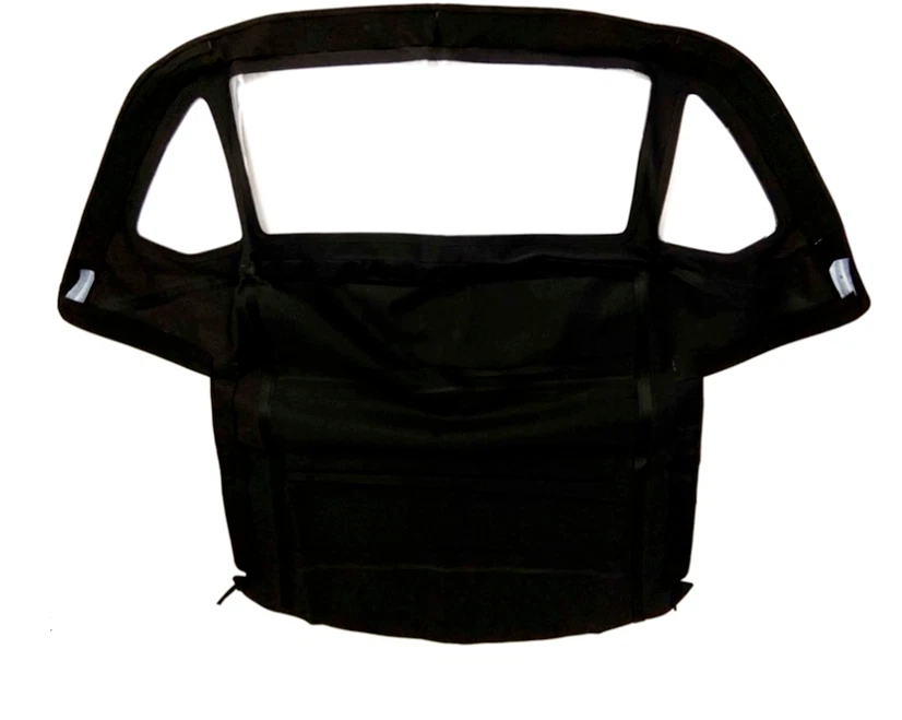 1972-89 Mercedes Benz R107 560SL 380SL Convertible Soft Top w/DOT Window, Black - Image 2 of 4