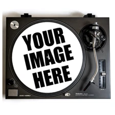 Custom Personalized DJ Slipmat with your Image, COATED Turntable Vinyl Records