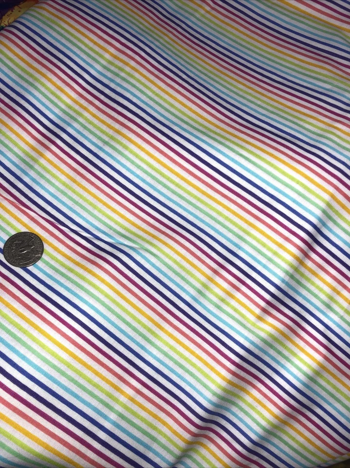 Telas Andover Arco Iris Rayas Finas Espolvoreadas Tela Multicolor Vendida por Yarda Foto 4 de 4