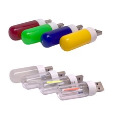 Multicolor USB LED Light Bulbs T18 5V Mini Filament Night Lamp White Red Yellow