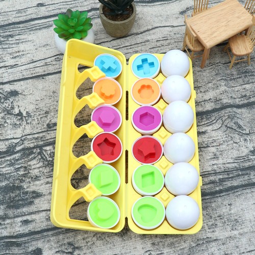 12 Pcs Geometrische Formpassungsspielzeuge Kinder Spielen Passende Eier - Bild 2 von 12