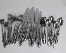 Oneida Mansion Park Stainless 29 Pieces Excellent Condition Forks Spoons Knives 