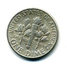 1964 D Roosevelt Dime US 10 Cent U.S America SILVER UNITED STATES 10c Coin #7400 — photo 2