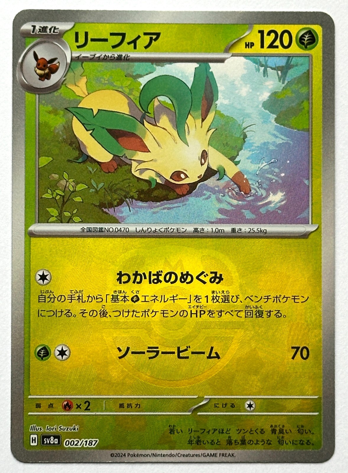 Leafeon 002/187 - Pokemon TCG - Terastal Fest - Master Ball Holo -Japanese M/NM
