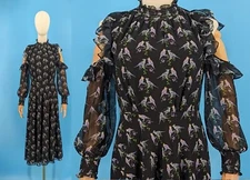 Ted Baker New 1 XS Hilaina Love Birds Cold-Shoulder Dress NWOT *Cut Tags*