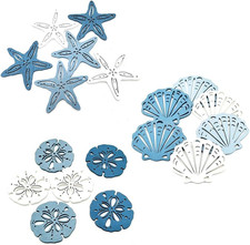 36Pcs Wooden Starfish Shell Ornaments Decor Beach Ocean Themed Ornaments Christm
