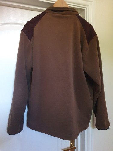 Men's Seeland Fleece Olive & Brown Jacket XL Country Outdoors P2P 24" Full Zip - Picture 2 of 12
