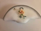 Vintage Silvestri Arte Murano Smoked Glass Napkin Holder with Rose Bouquet
