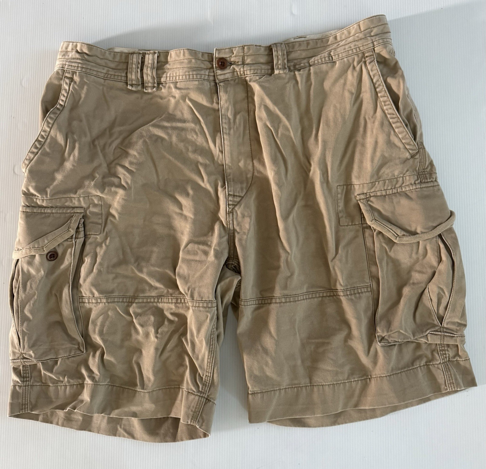 Vintage Polo Ralph Lauren Y2K Cargo Shorts Men 42 Utility Baggy 90's  Tan Chino