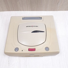 Sega Saturn Console Bundle 2 Controllers 8 Games Tested Japan White HST-3220