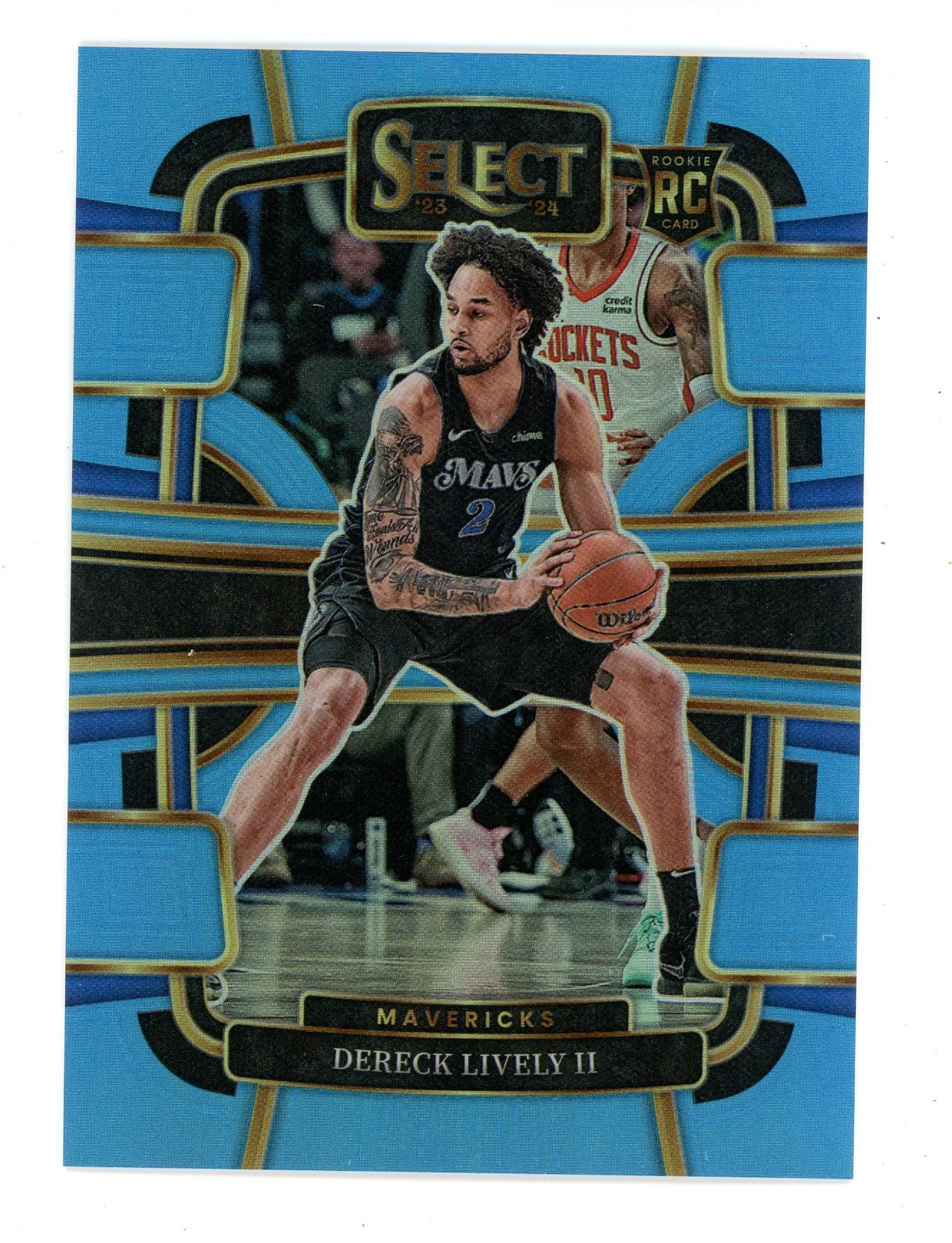 2023-24 Panini Select 76 Dereck Lively II Rookie Concourse Light Blue Prizm /299
