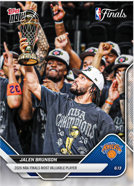 2025-26 NBA Topps Now Card 339 NBA Finals Mvp Knicks Jalen Brunson New York