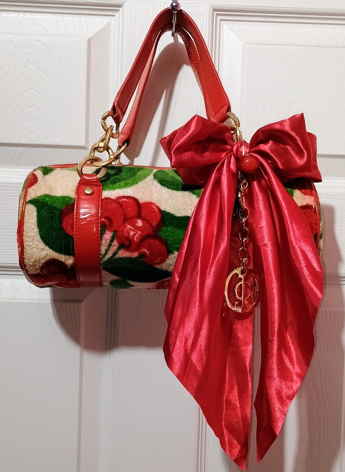 Coveted Y2K Juicy Couture Cherry Red Velour Barre… - image 1