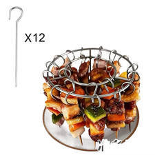 Stainless Steel Vertical Grill Rack Detachable String Grill Vertical Barbecue Sk