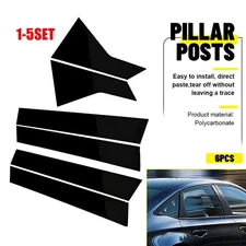 6-30x Pillar Post Door Trim Black Fits Honda Civic Sedan 22-2025 Car Qrvrdulfsdh