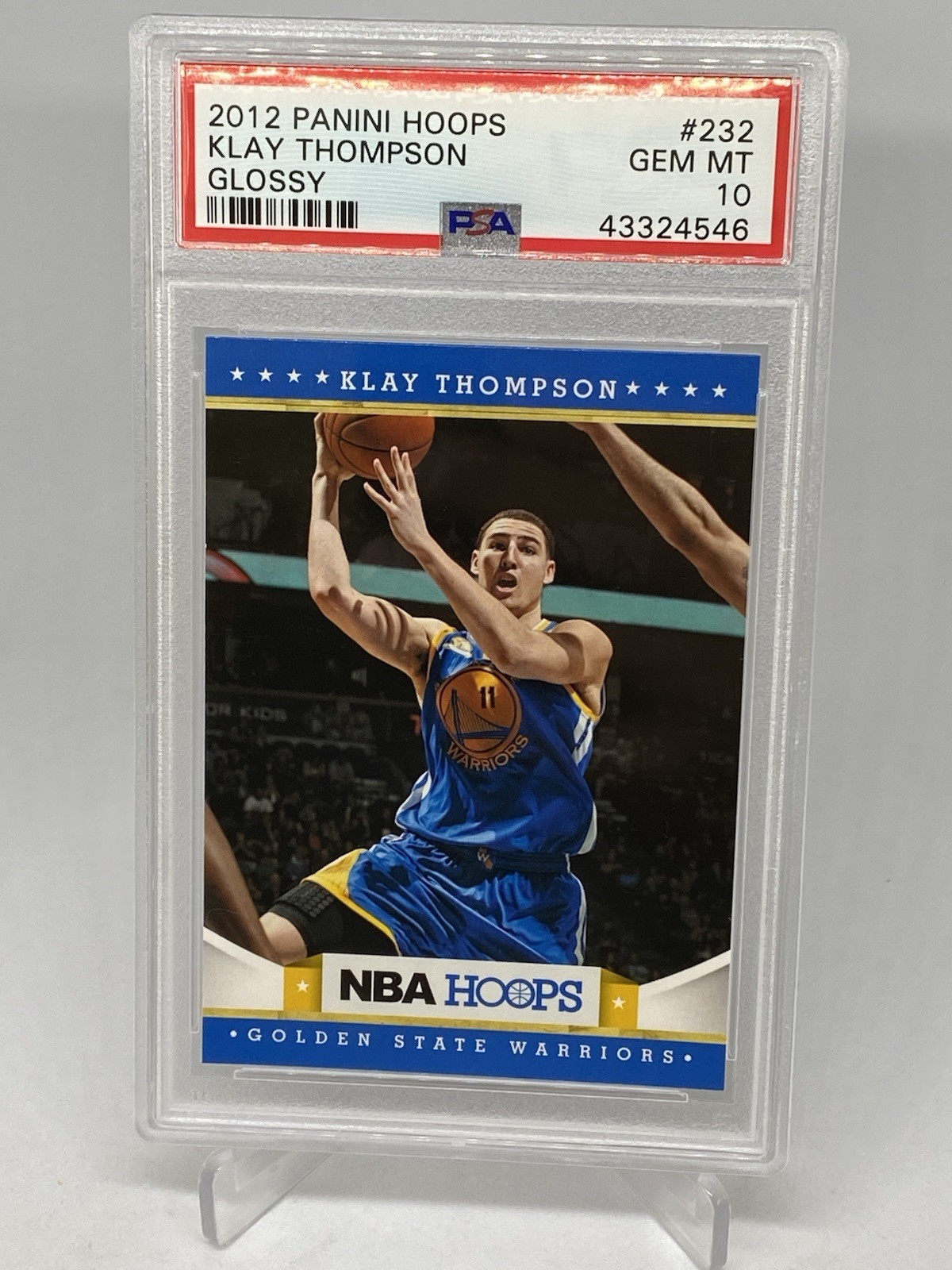 2012 Hoops Klay Thompson GLOSSY  RC #232 ROOKIE PSA 10 GEM MINT POP 2 SCARCE