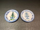 Pair M A Hadley A Very Merry Christmas To You Trinket Dish Coaster Plates 4.25” — photo 1