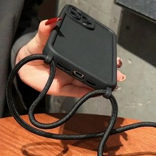 Crossbody Phone Case with Adjustable Lanyard Strap for iPhone 17 16 15 14 13 12