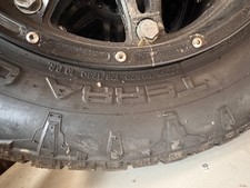 tires and rims color balck aluminum brand fuel 