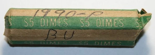 1990-P Roll of 50 Uncirculated Roosevelt Dimes