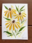 Original Yellow Daisies 3 Painting by Alannah Dyer- Art 5x7 in. Yellow Flowers — photo 3