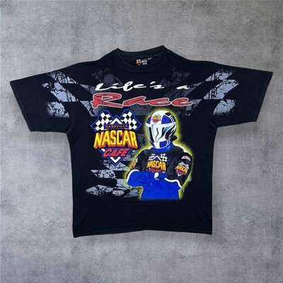 Vintage T-Shirt Nascar Cafe ''Nashville'' Life's A Race Motorsport AOP schwarz XXL