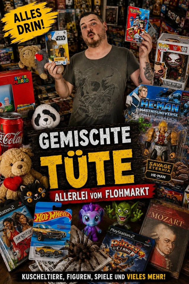 Gemischte Tüte :) allerlei vom Flohmarkt , Kuscheltiere , Spielzeug und co.