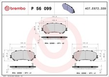 BREMBO P 56 099 Kit de plaquettes de frein, frein à disque pour NISSAN,NISSAN (D