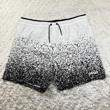 Oakley Custom Fit Swim Trunks Men's 2XL Drawstring Pixelated White Black Sports