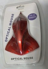 Aircraft Shape Red Wired Optical Mouse