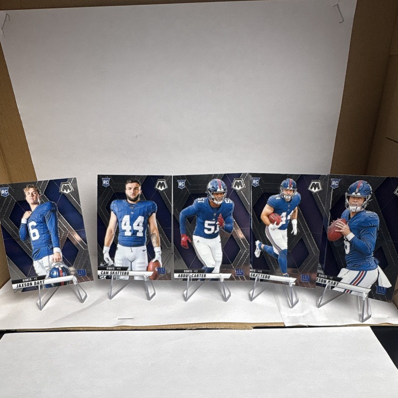 Panini Mosaic 2025 New York Giants Rookie 5-Card Lot Skattebo Dart Carter CLEEN)