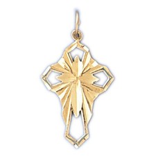 Cross Charm Pendant 14k Gold