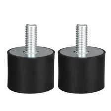 M10 Male Female Rubber Mounts 40mm x 30mm Black Vibration Isolators 2Pcs