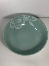 Omniware Robins Egg Blue with White Flower Serving/Mixing Bowl 10 in.