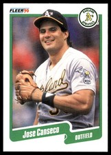 Jose Canseco 1990 Fleer #3 Oakland Athletics MLB READ FREE SHIPPING AutographDen