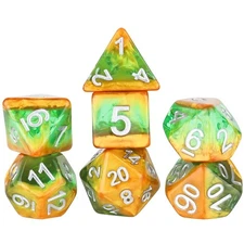 Polyhedral Dice Set: Rainforest (7)